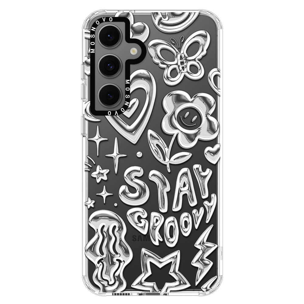 Silver Chrome Art (Flat Print) Phone Case - Samsung Galaxy S24 FE Case