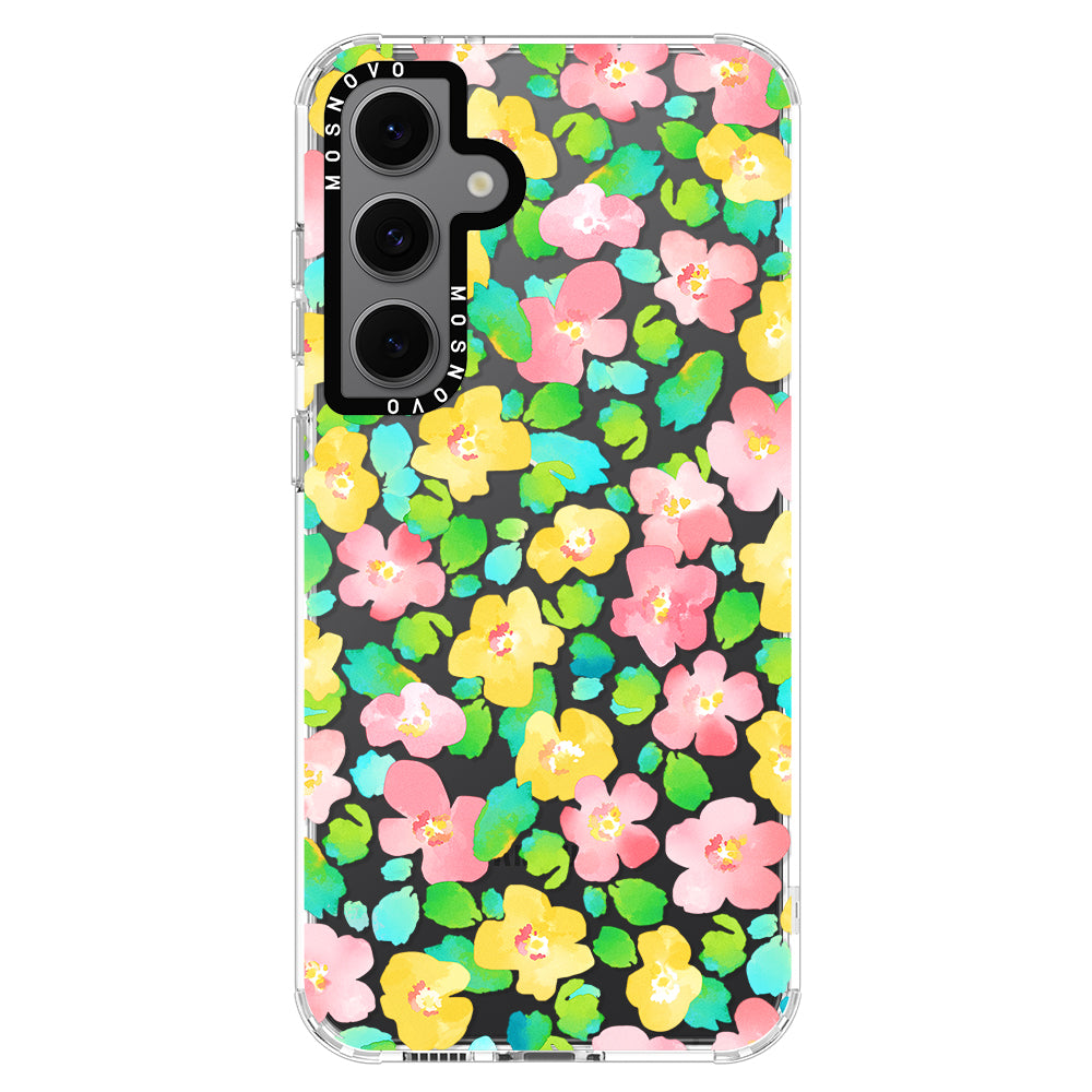 Floral Print Phone Case - Samsung Galaxy S24 FE Case - MOSNOVO