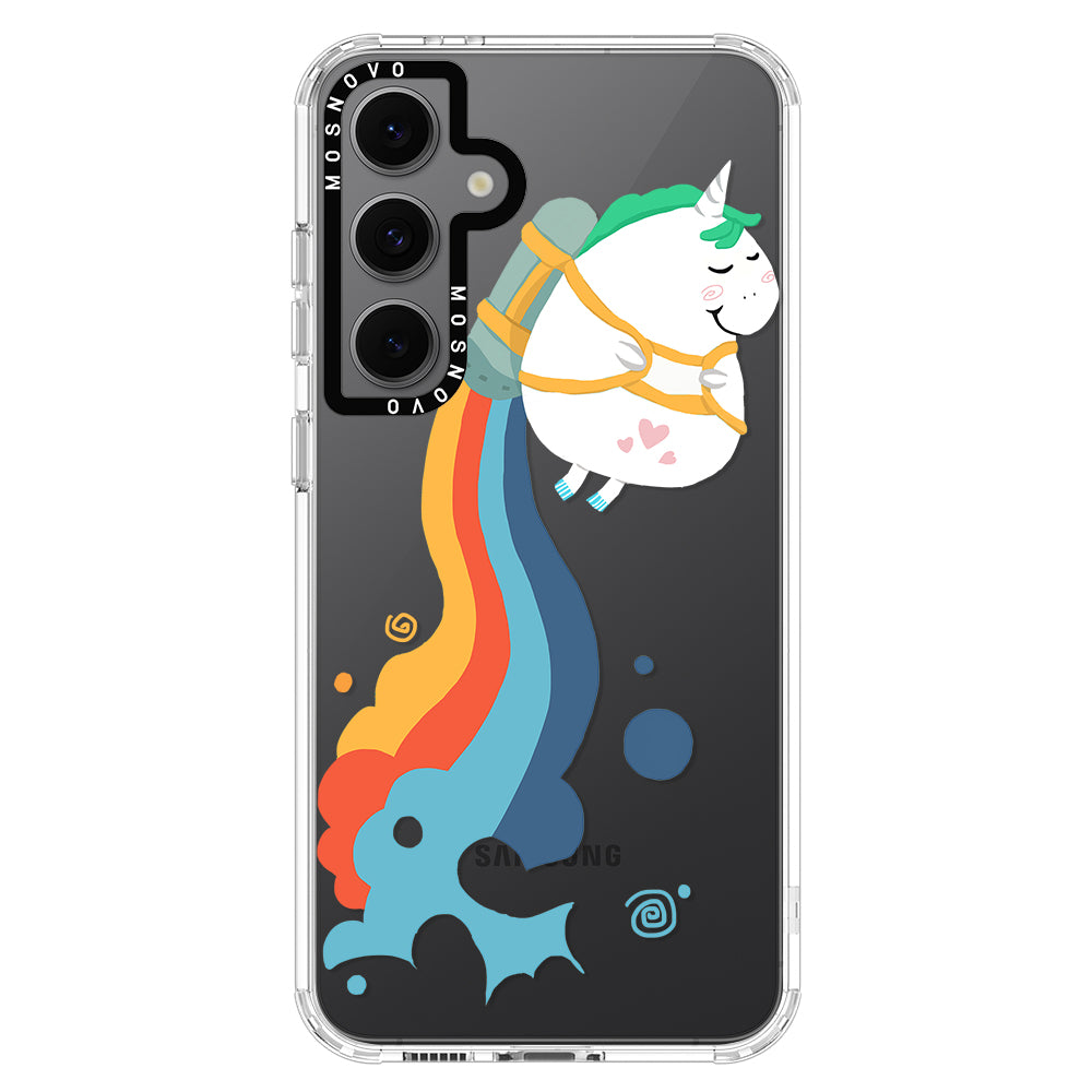 Cute Rainbow Unicorn Phone Case - Samsung Galaxy S24 FE Case - MOSNOVO