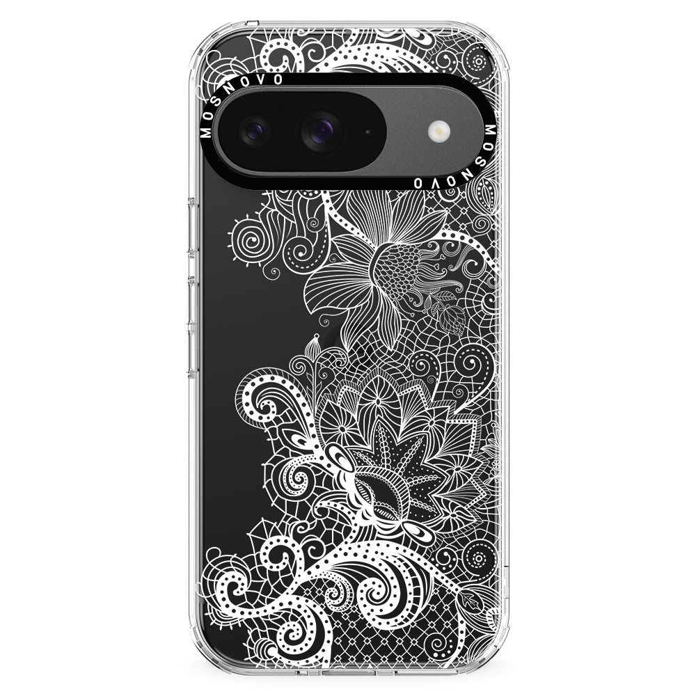 Lace White Flower Phone Case - Google Pixel 9 Case