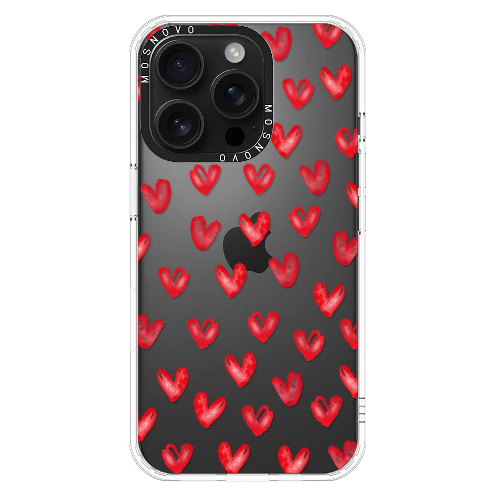 Cute Little Hearts Phone Case - iPhone 16 Pro Case - MOSNOVO