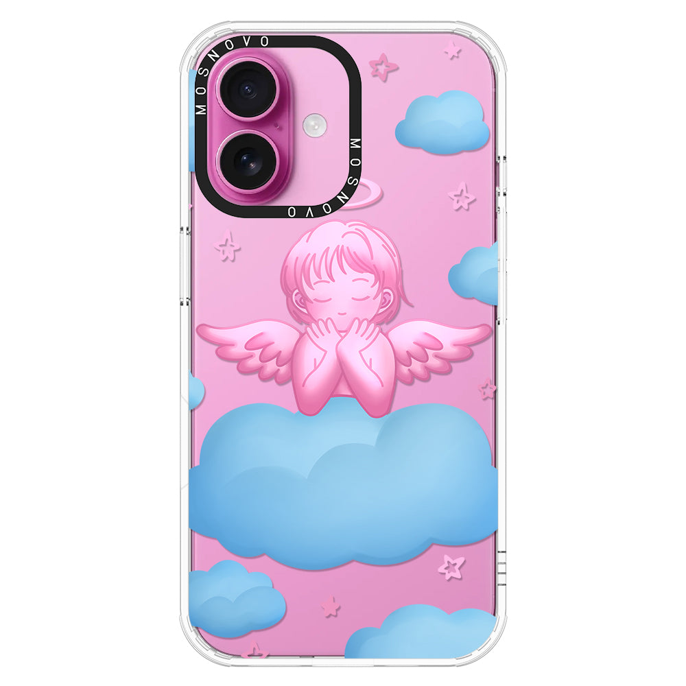 Pink Serenity Angel Phone Case - iPhone 16 Plus Case