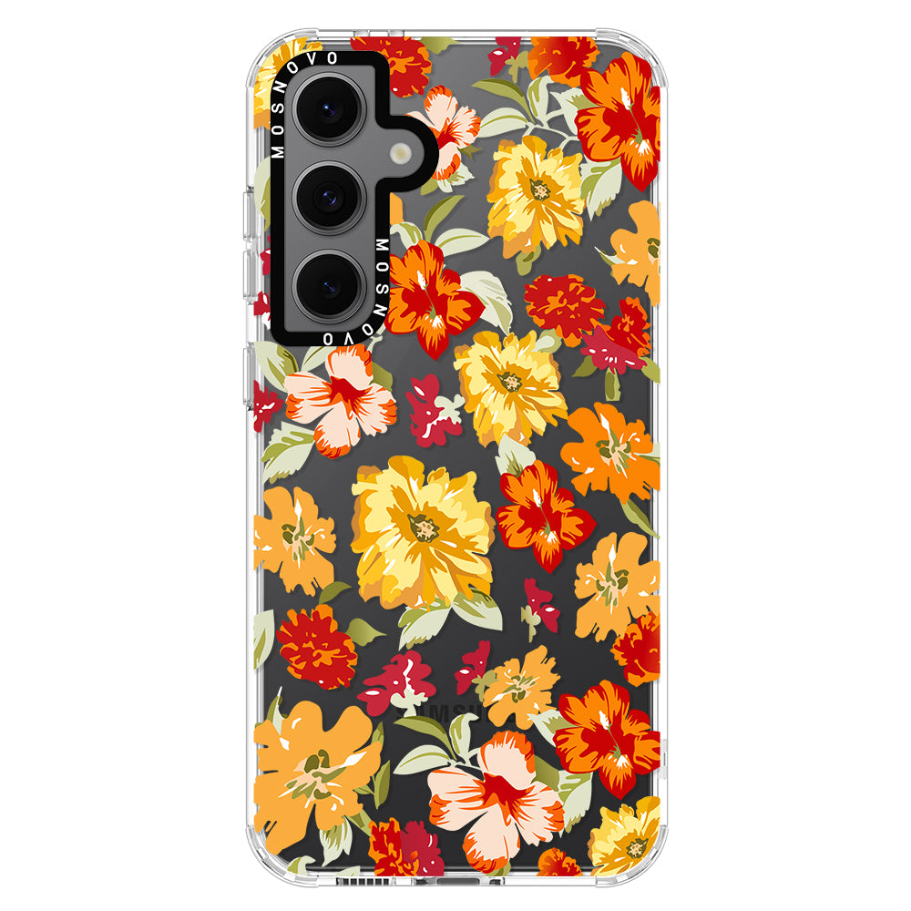 70s Boho Yellow Flower Phone Case - Samsung Galaxy S24 FE Case - MOSNOVO