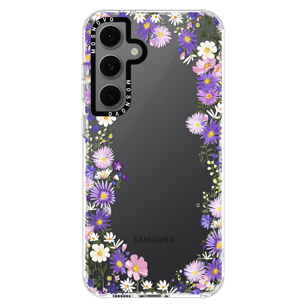 Purple Daisy Garden Phone Case - Samsung Galaxy S24 FE Case - MOSNOVO