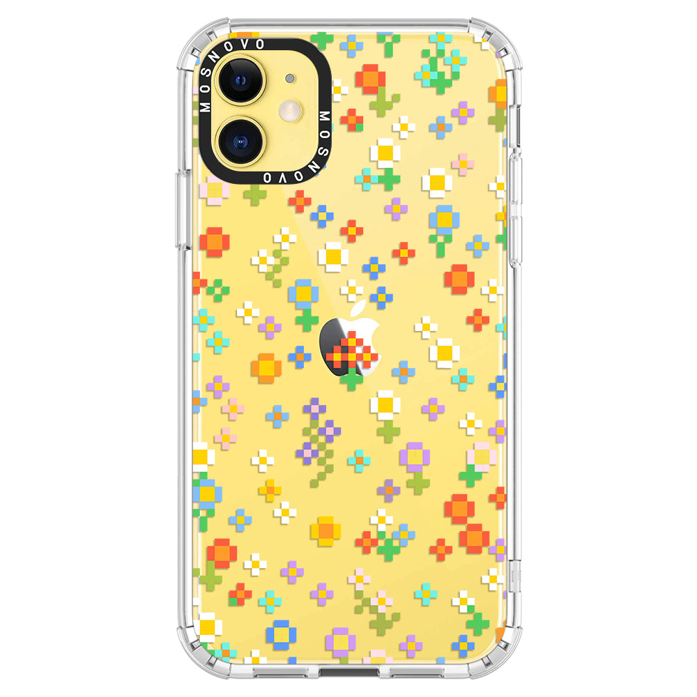 Pixel-Floral Phone Case - iPhone 11 Case