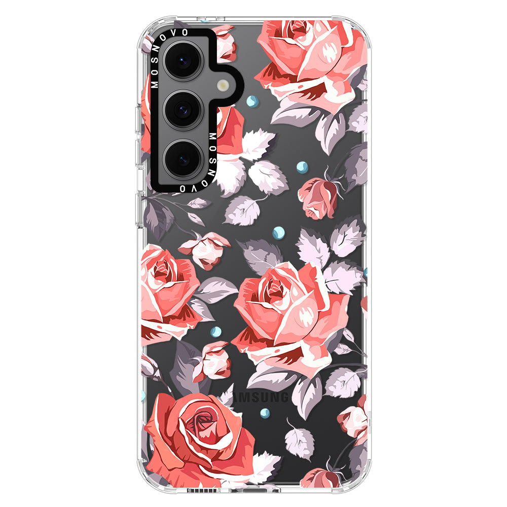 Retro Flower Roses Phone Case - Samsung Galaxy S24 FE Case - MOSNOVO