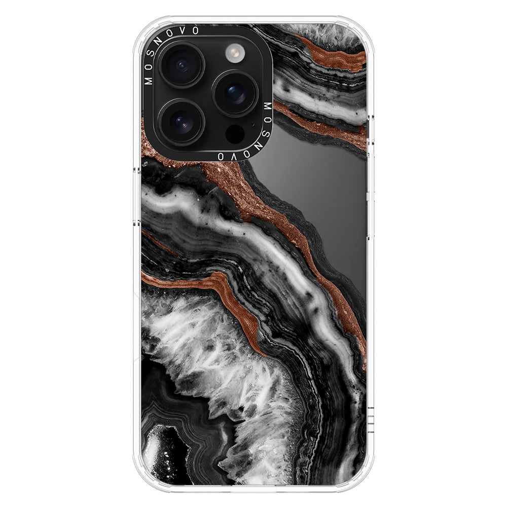 Black Agate Phone Case - iPhone 16 Pro Max Case - MOSNOVO