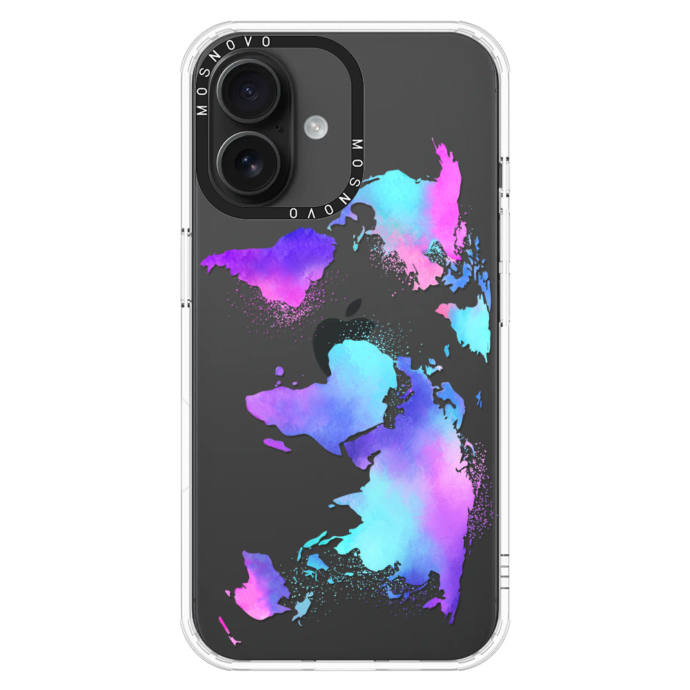 Psychedelic World Map Phone Case - iPhone 16 Case - MOSNOVO