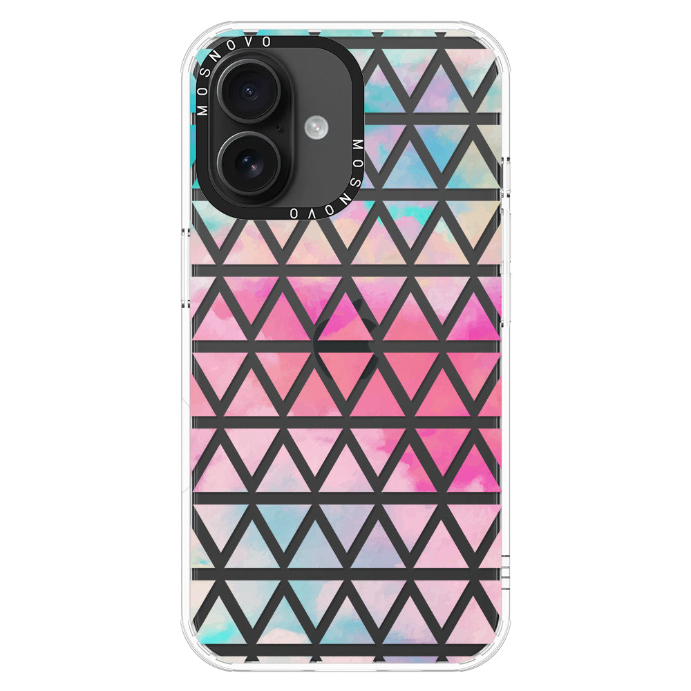 Gradient Triangles Phone Case - iPhone 16 Plus Case - MOSNOVO