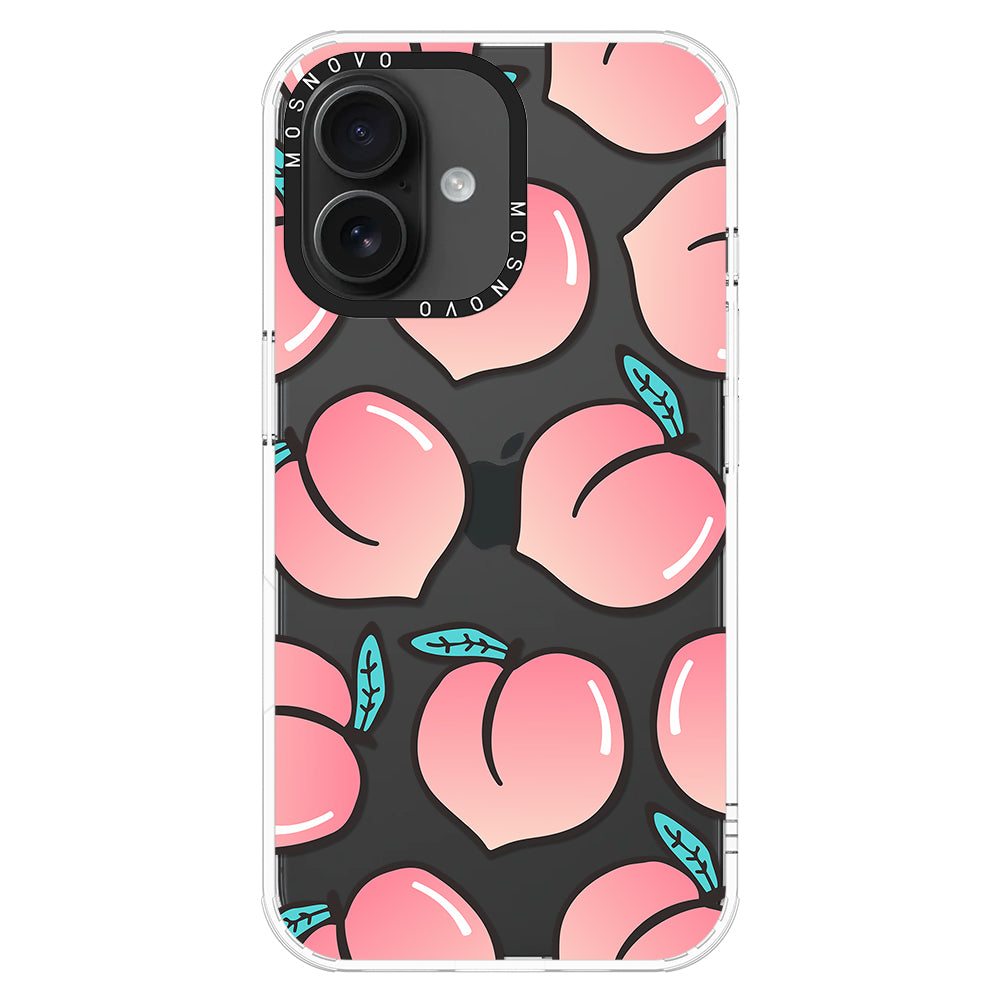 Cute Peach Phone Case - iPhone 16 Plus Case - MOSNOVO