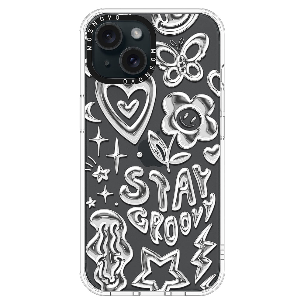 Silver Chrome Art (Flat Print) Phone Case - iPhone 15 Case