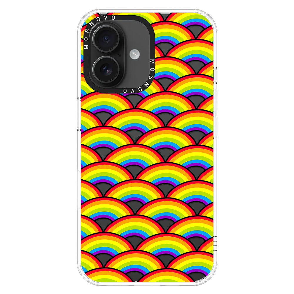 Rainbow Waves Phone Case - iPhone 16 Case - MOSNOVO