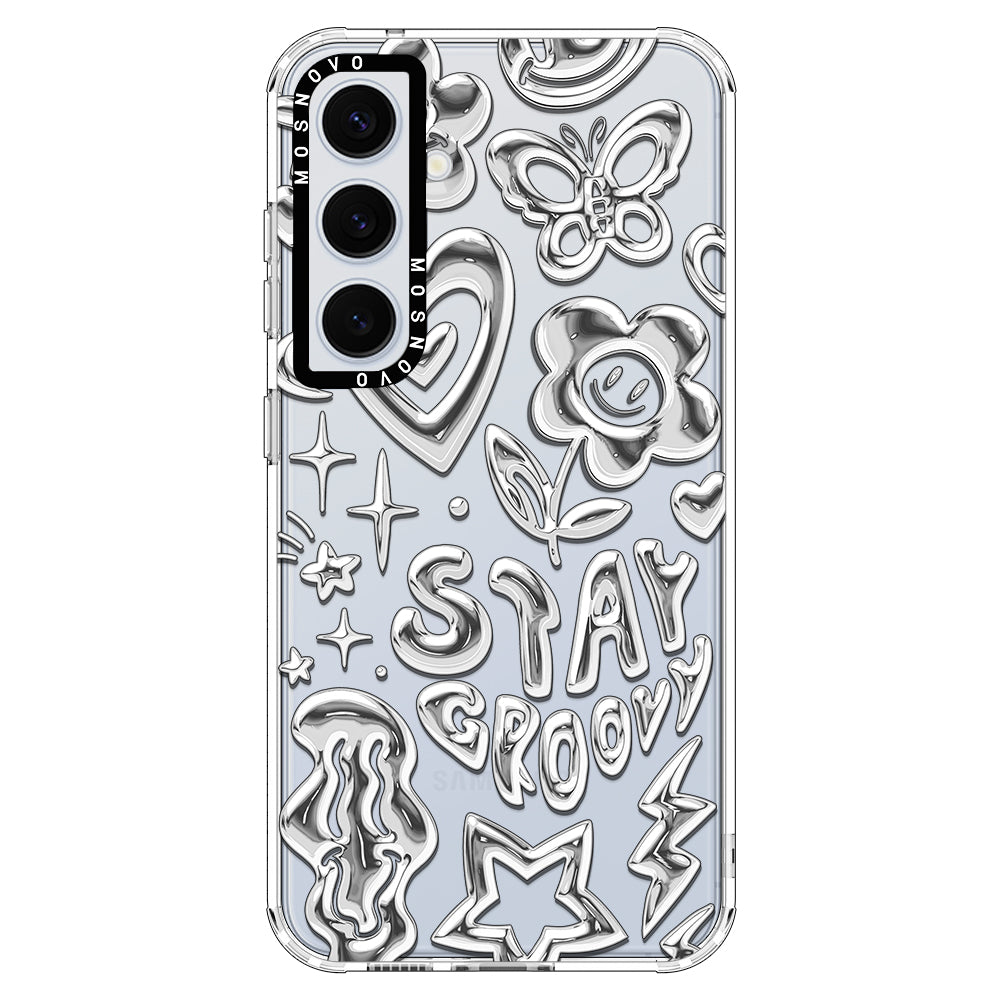 Silver Chrome Art (Flat Print) Phone Case - Samsung Galaxy S24 Case