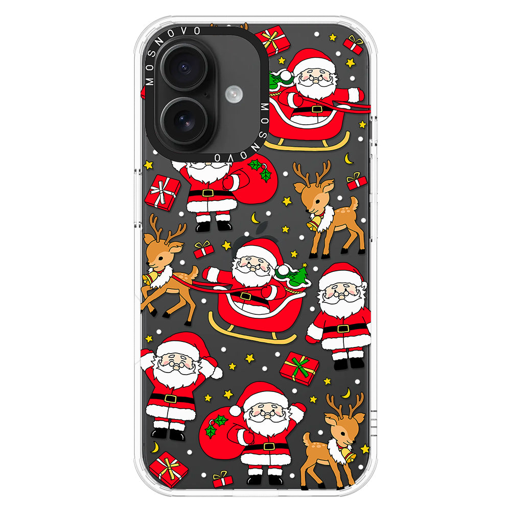 Cute Santa Claus Deer Phone Case - iPhone 16 Case - MOSNOVO