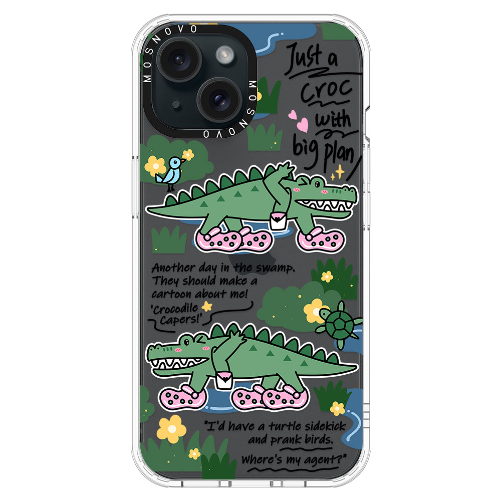 Croc with Big Plan Phone Case - iPhone 15 Plus Case