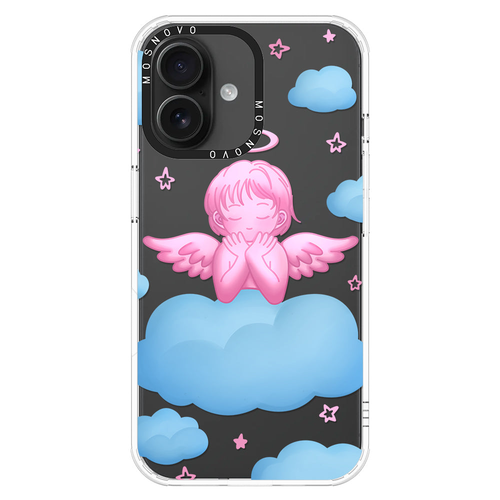 Pink Serenity Angel Phone Case - iPhone 16 Case