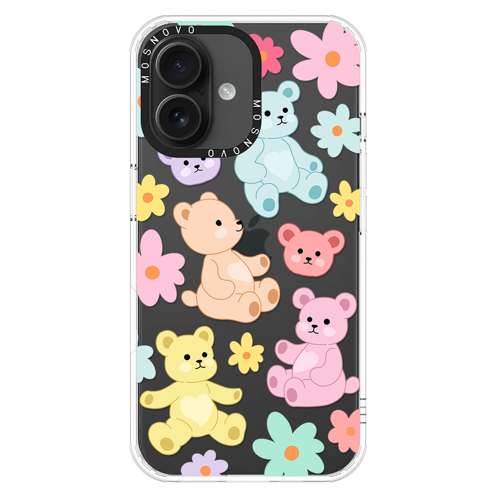 Cute Teddy Bear Phone Case - iPhone 16 Plus Case - MOSNOVO