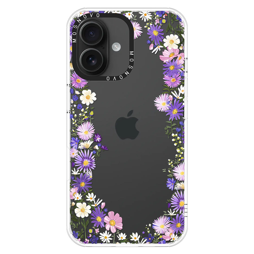 Purple Daisy Garden Phone Case - iPhone 16 Case - MOSNOVO