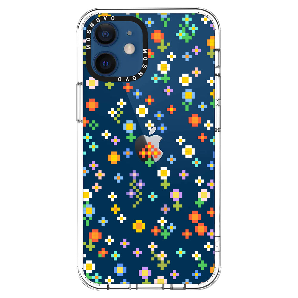 Pixel-Floral Phone Case - iPhone 12 Case