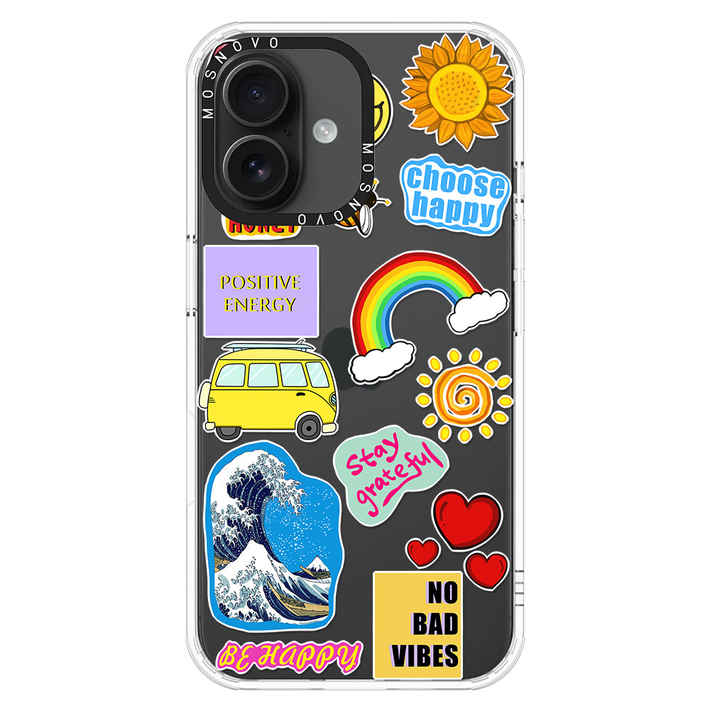 Happy Vibes Phone Case - iPhone 16 Case - MOSNOVO