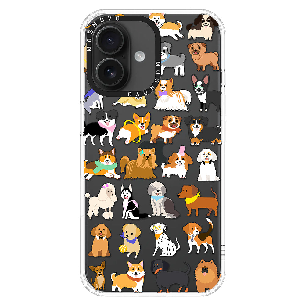 Cute Puppy Phone Case - iPhone 16 Plus Case - MOSNOVO