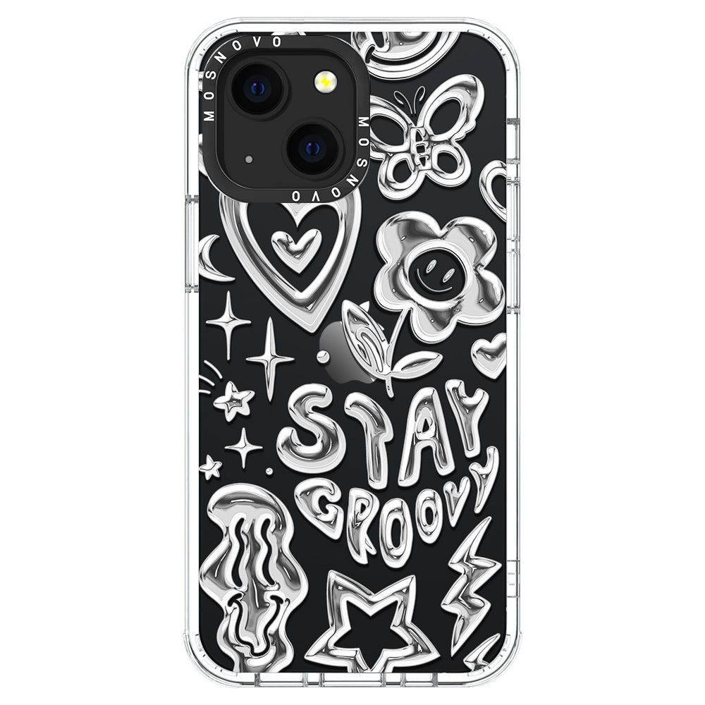 Silver Chrome Art (Flat Print) Phone Case - iPhone 13 Mini Case