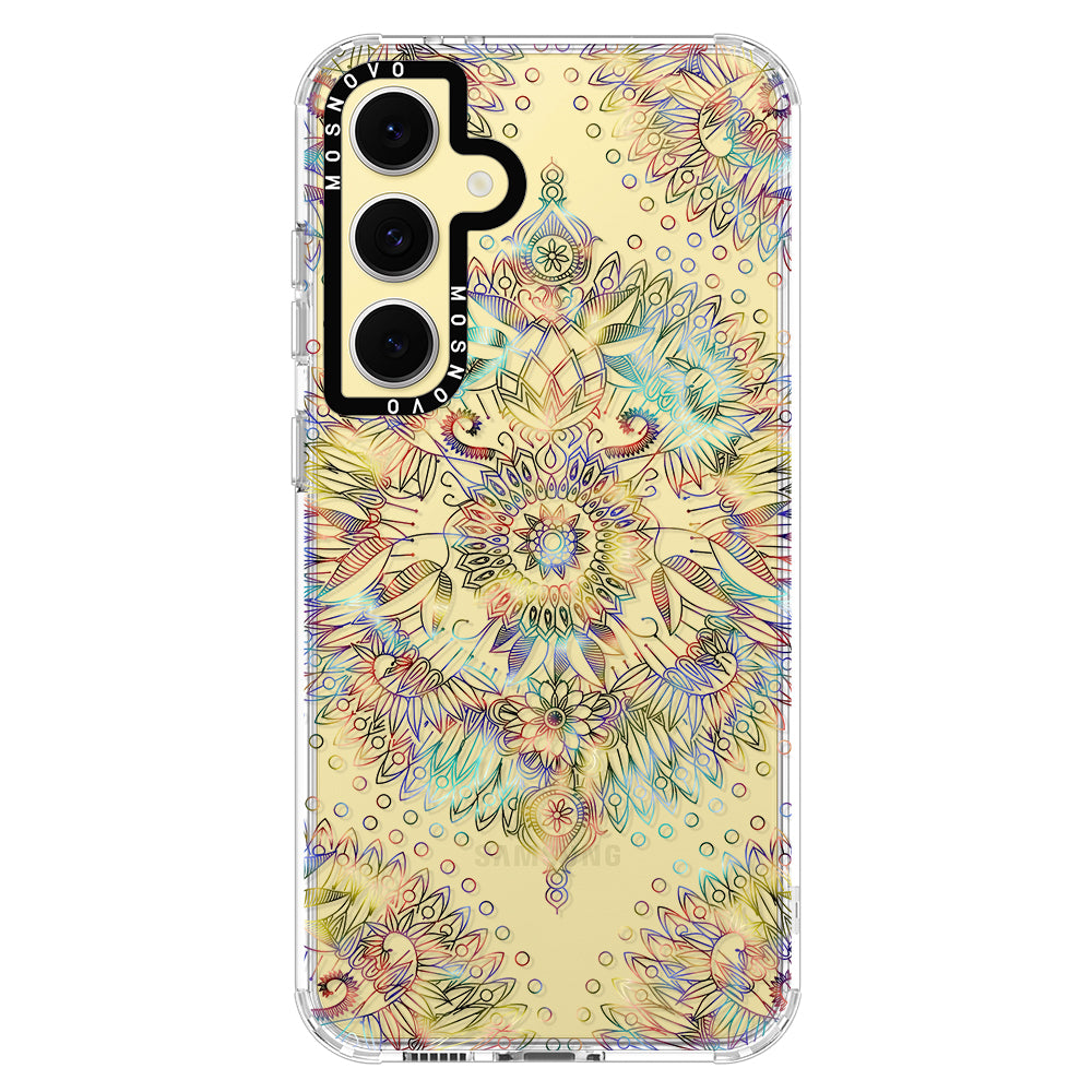 Rainbow Mandala Phone Case - Samsung Galaxy S24 FE Case - MOSNOVO