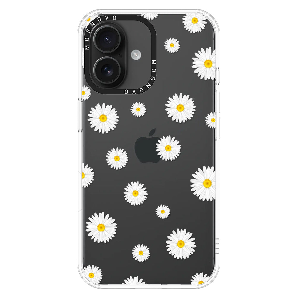 White Daisy Phone Case - iPhone 16 Case - MOSNOVO