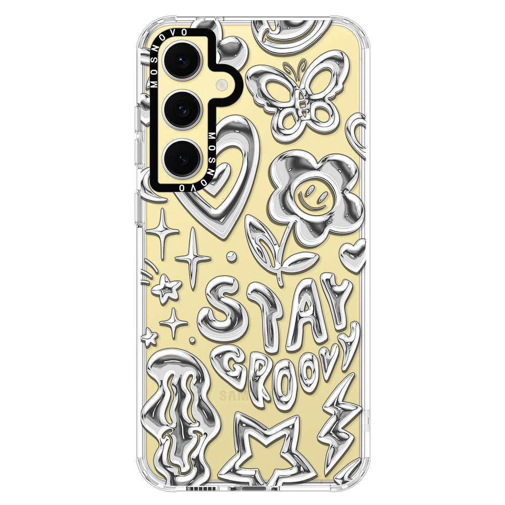 Silver Chrome Art (Flat Print) Phone Case - Samsung Galaxy S24 FE Case