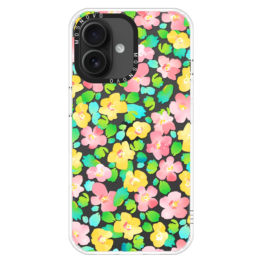 Floral Print Phone Case - iPhone 16 Plus Case - MOSNOVO