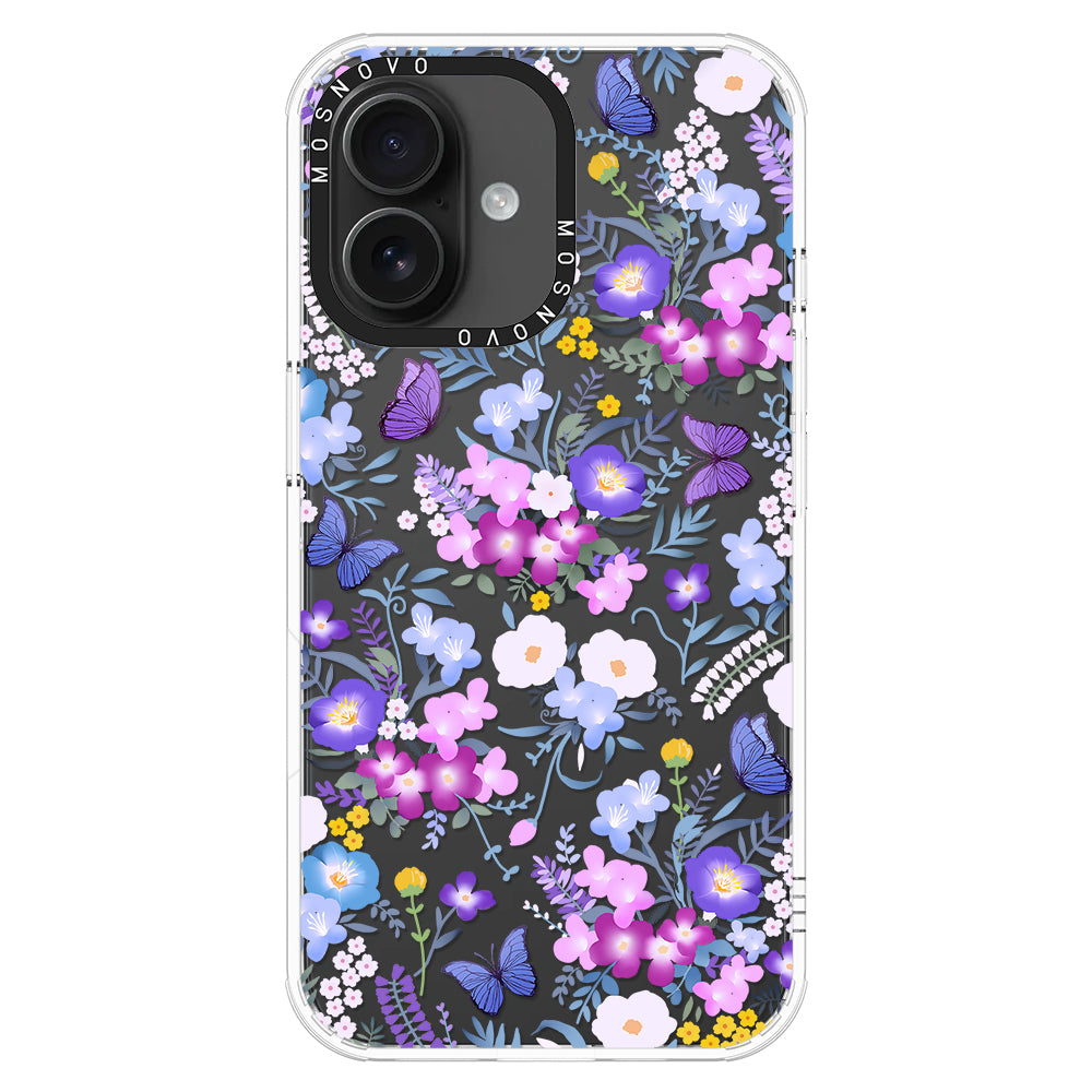 Purple Peri Nemophila Flower Phone Case - iPhone 16 Case - MOSNOVO