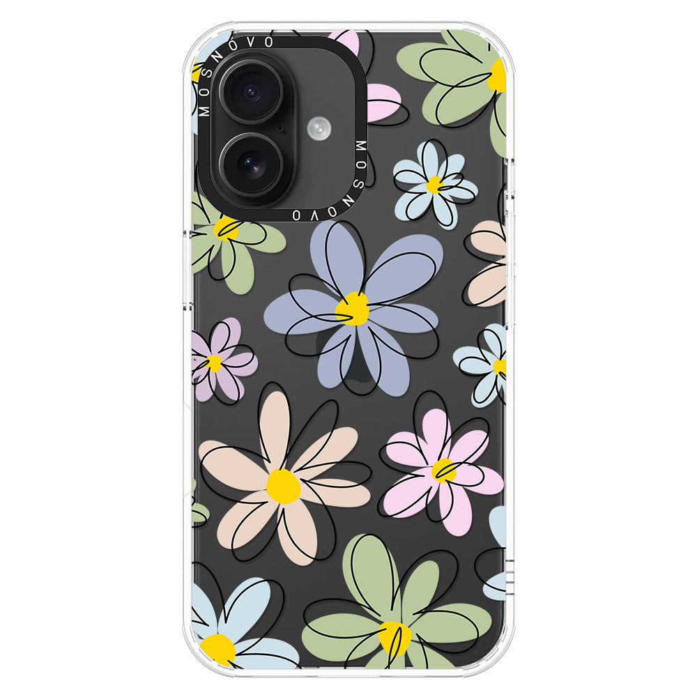 Linear Blooms Phone Case - iPhone 16 Plus Case