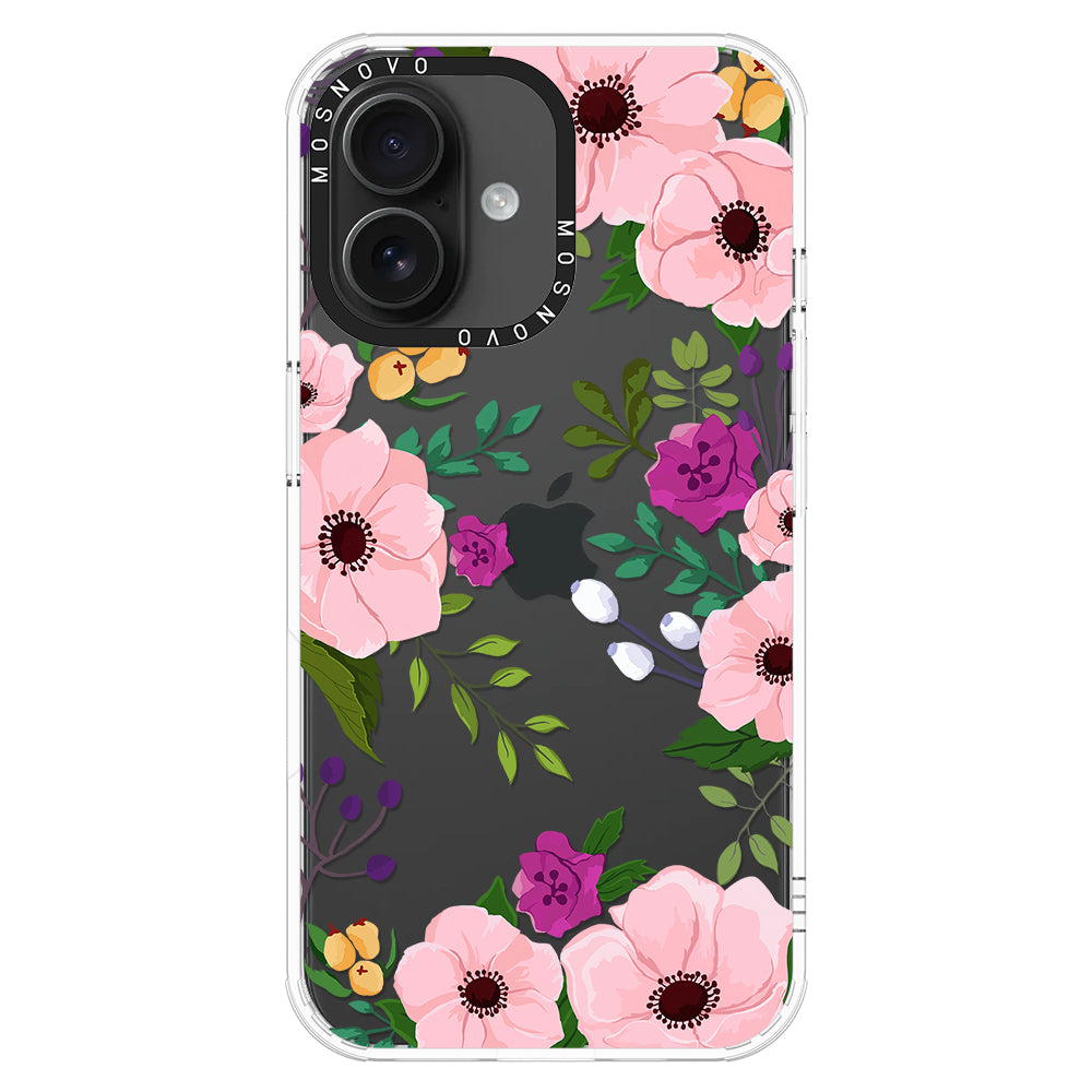 Watercolor Floral Phone Case - iPhone 16 Plus Case - MOSNOVO