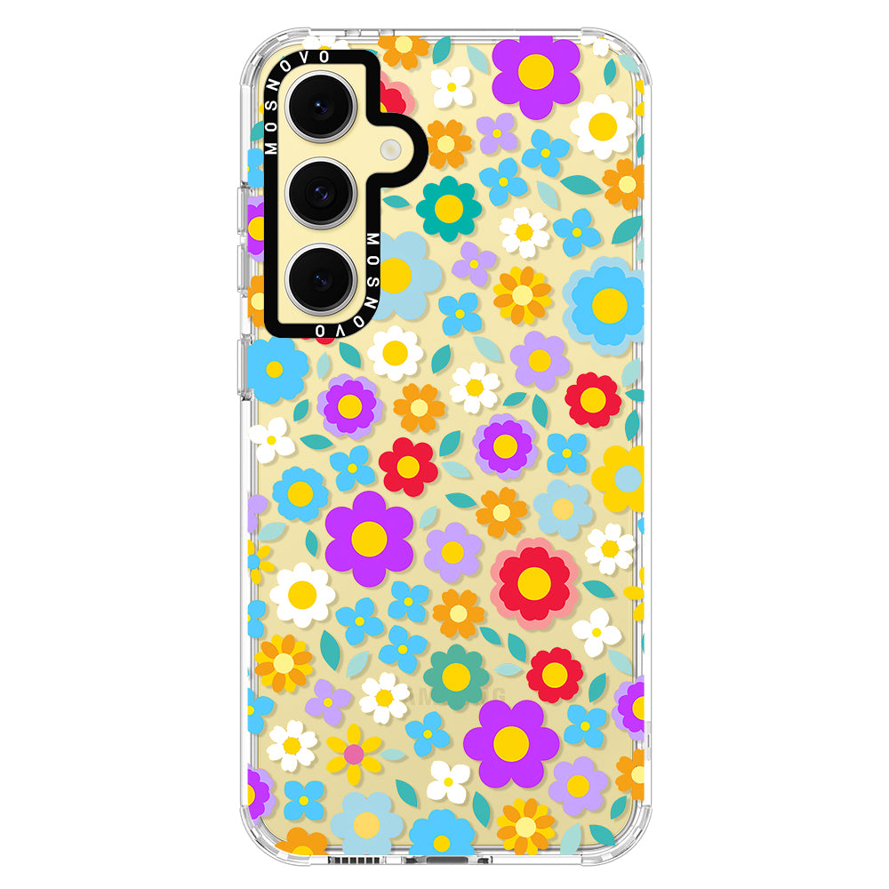 Retro Flower Phone Case - Samsung Galaxy S24 FE Case - MOSNOVO