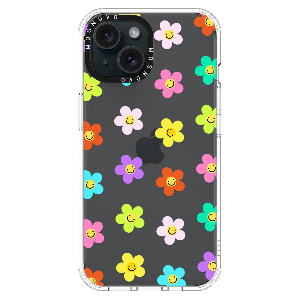 Smile Floral Phone Case - iPhone 15 Plus Case