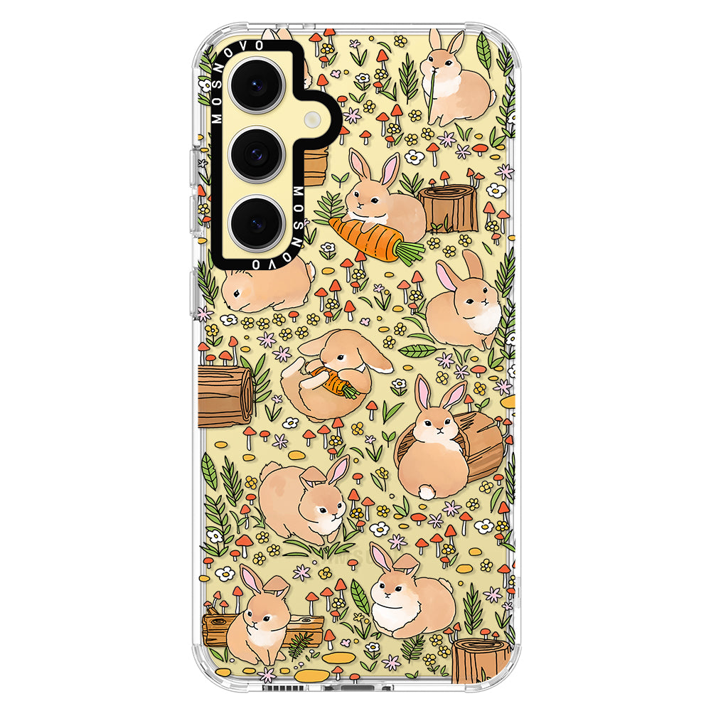 Cute Bunny Garden Phone Case - Samsung Galaxy S24 FE Case - MOSNOVO