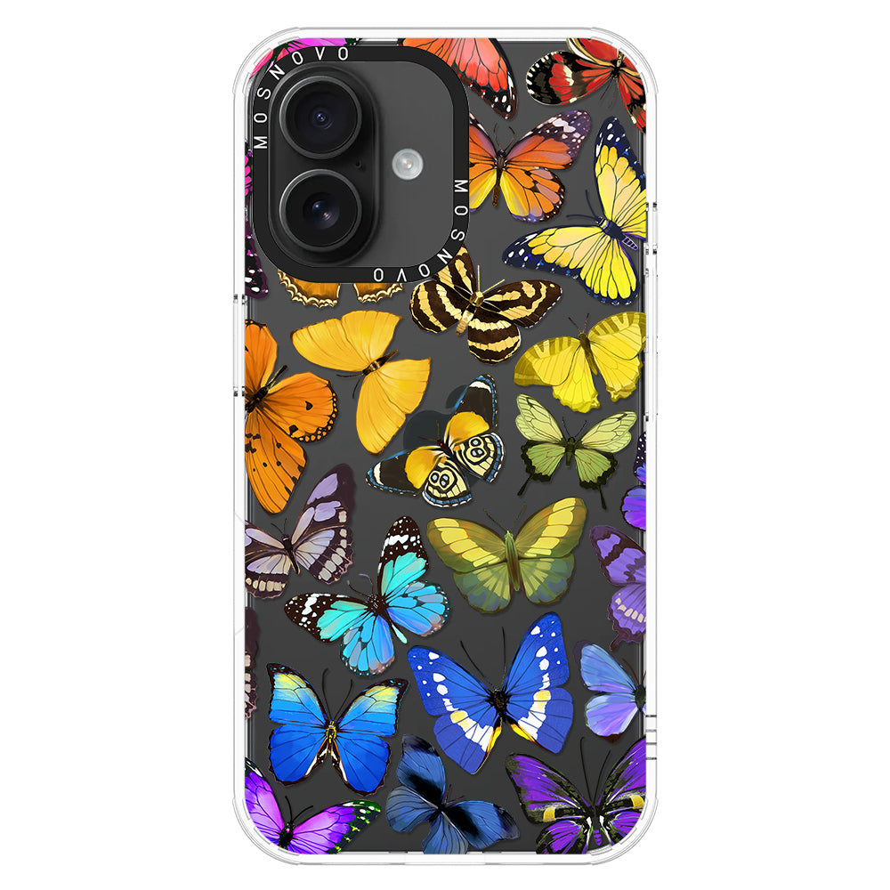 Rainbow Butterfly Phone Case - iPhone 16 Plus Case - MOSNOVO