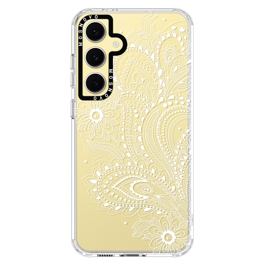 Aesthetic Flower Henna Phone Case - Samsung Galaxy S24 FE Case - MOSNOVO