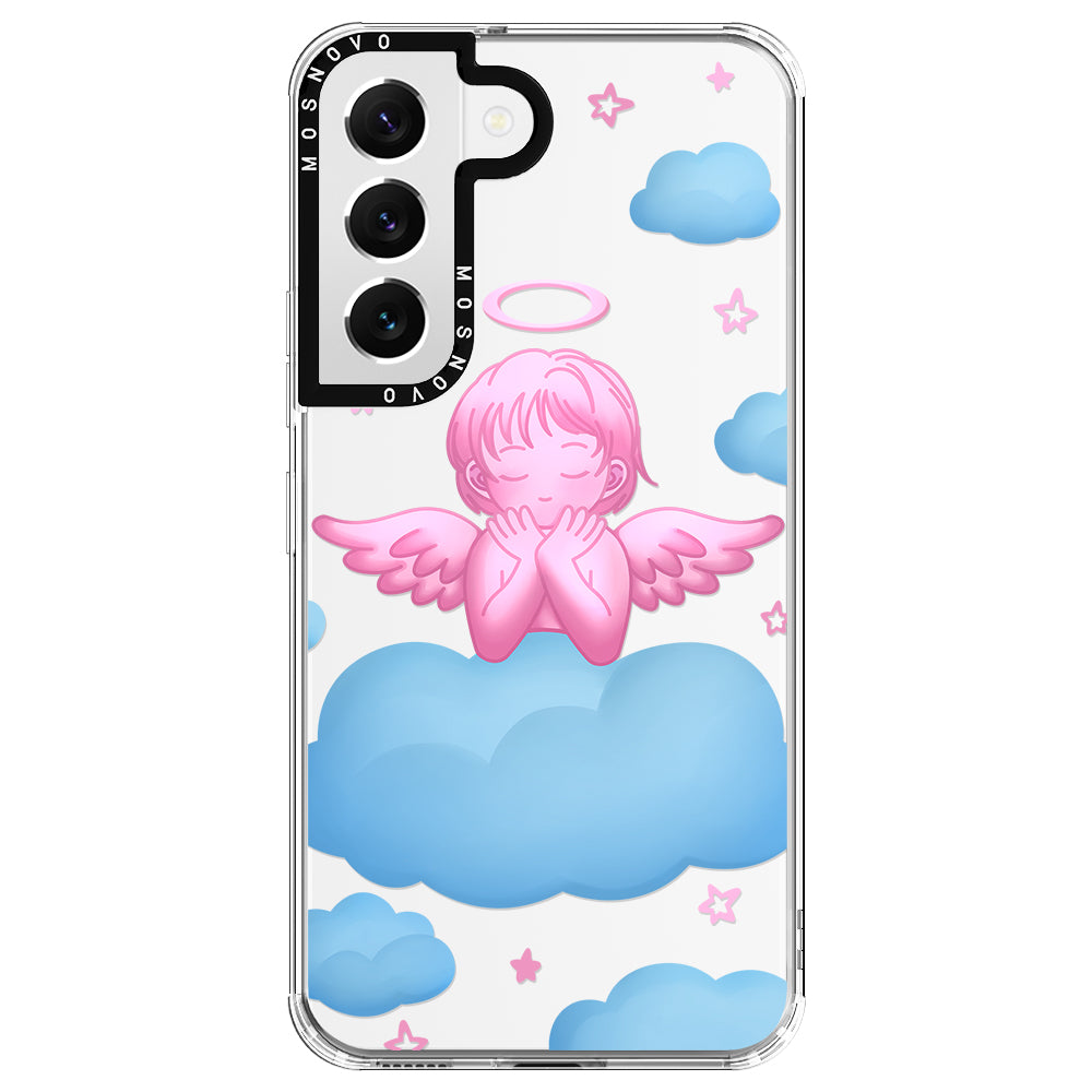 Pink Serenity Angel Phone Case - Samsung Galaxy S22 Case