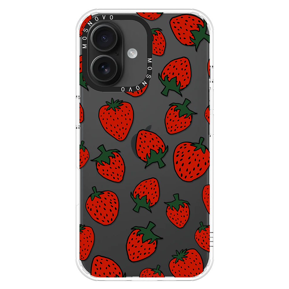 Red Strawberry Phone Case - iPhone 16 Plus Case - MOSNOVO