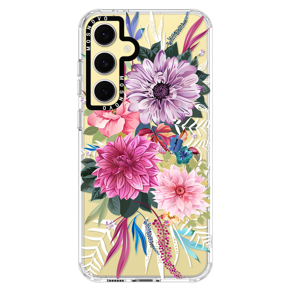 Dahlia Bloom Phone Case - Samsung Galaxy S24 FE Case - MOSNOVO