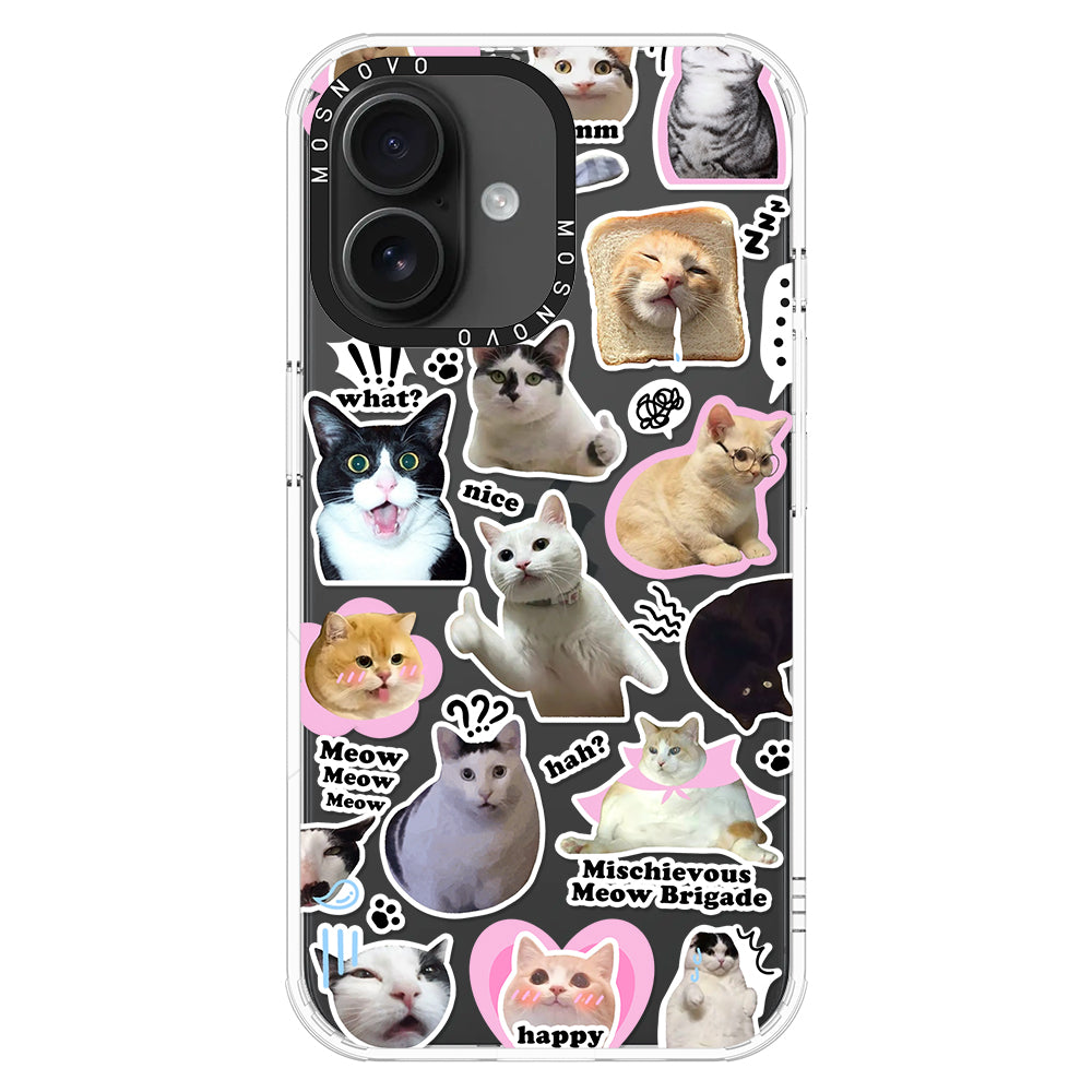 The Cat Brigade Phone Case - iPhone 16 Plus Case Clear