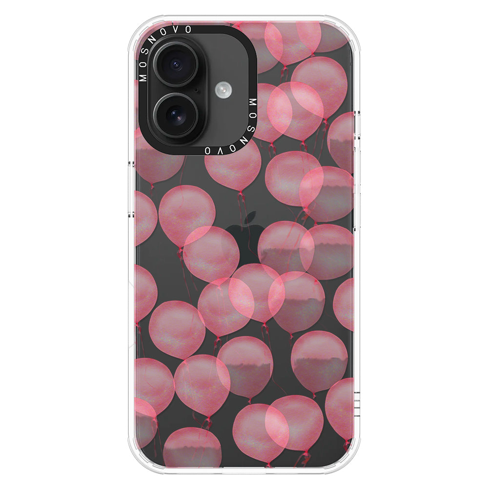 Pink Ballons Phone Case - iPhone 16 Case - MOSNOVO