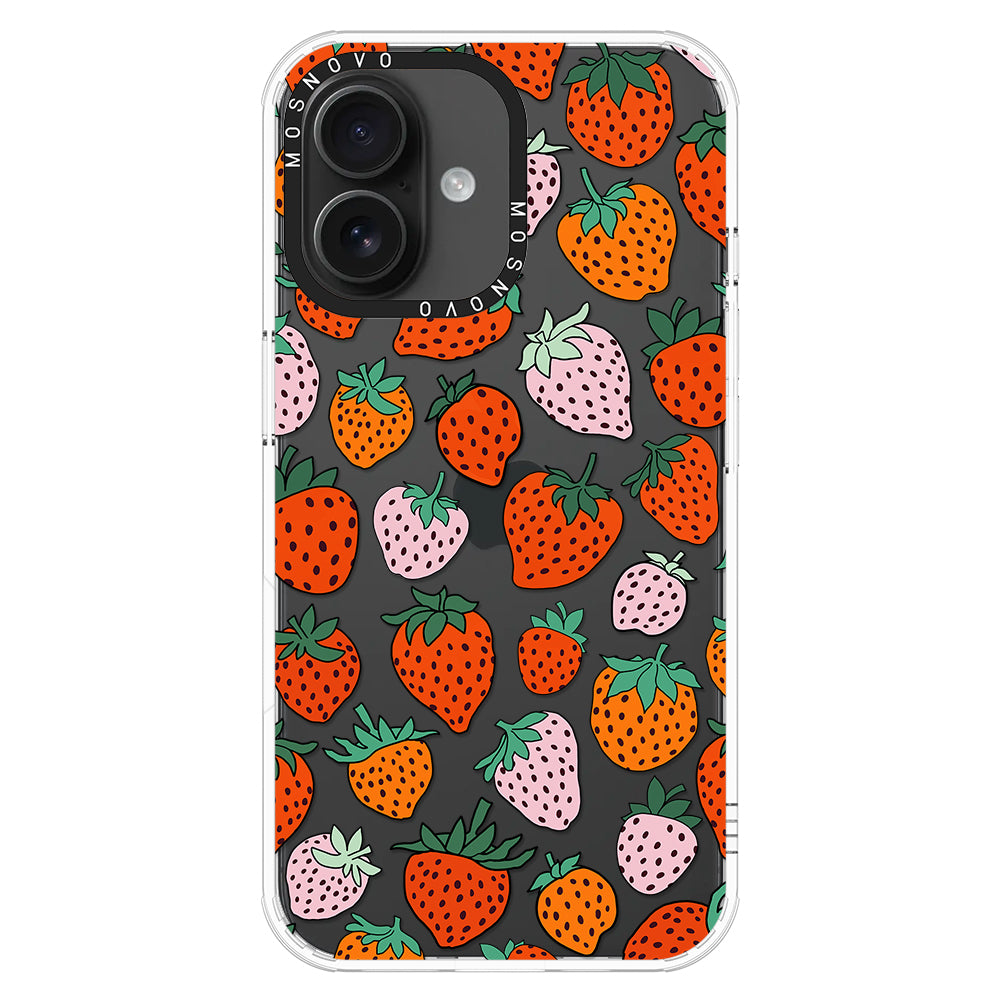 Cute Strawberry Phone Case - iPhone 16 Plus Case - MOSNOVO