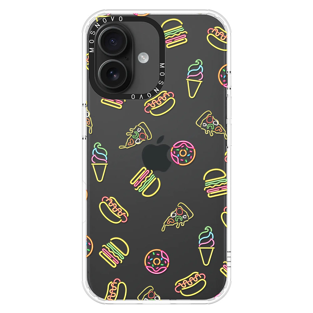 Neon Burgers Phone Case - iPhone 16 Plus Case - MOSNOVO