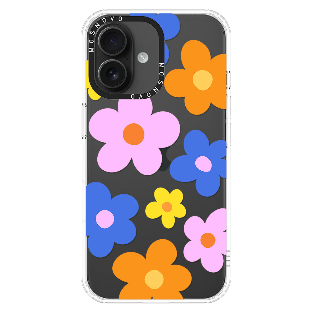 60's Groovy Flower Phone Case - iPhone 16 Plus Case - MOSNOVO