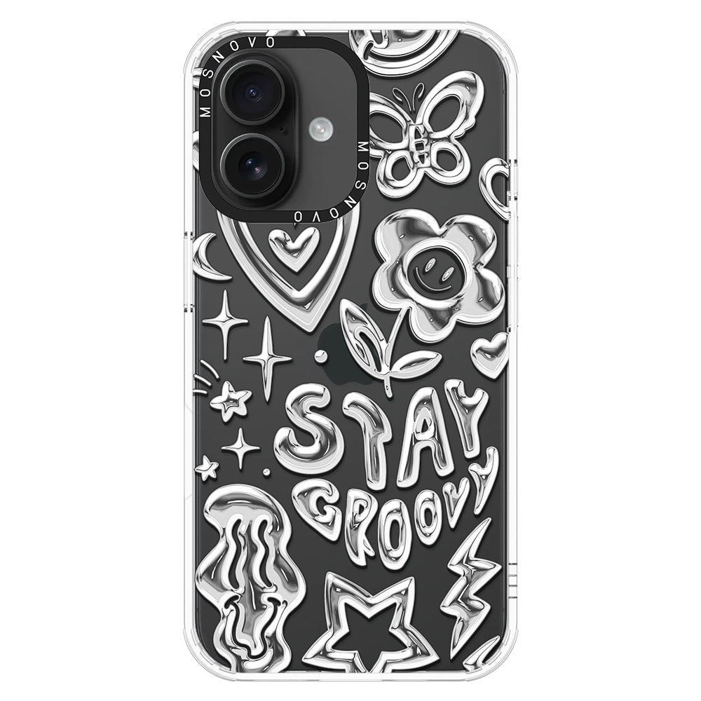 Silver Chrome Art (Flat Print) Phone Case - iPhone 16 Case