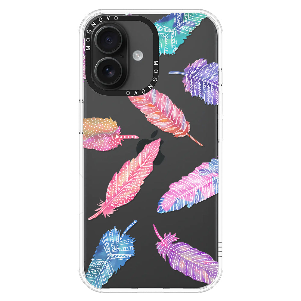 Tribal Feathers Phone Case - iPhone 16 Plus Case - MOSNOVO