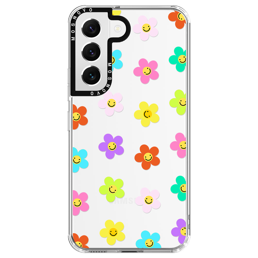 Smile Floral Phone Case - Samsung Galaxy S22 Plus Case