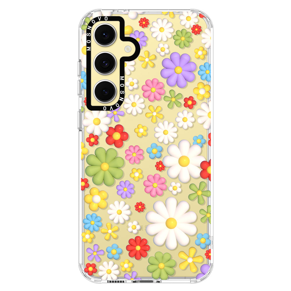 3D Flowers Phone Case - Samsung Galaxy S24 FE Case - MOSNOVO